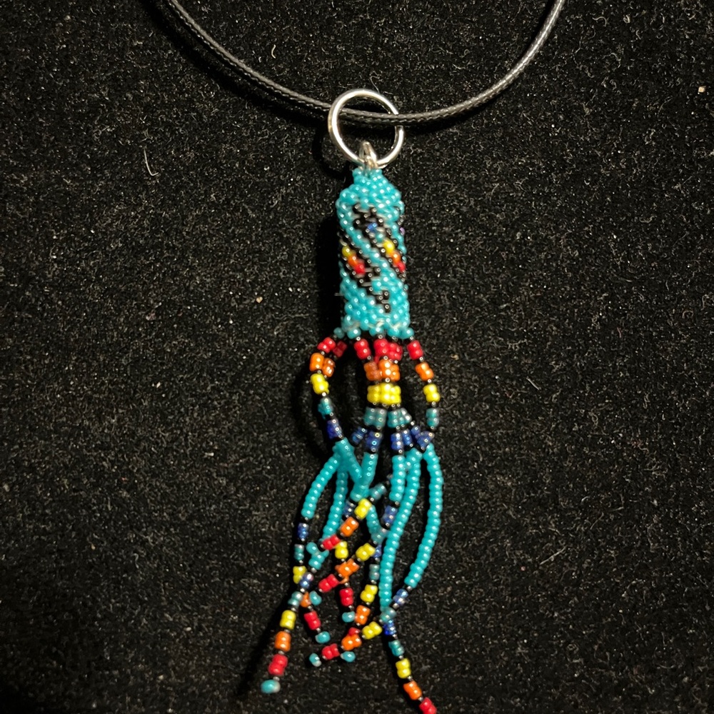 Colorful Dangly Beaded Necklace